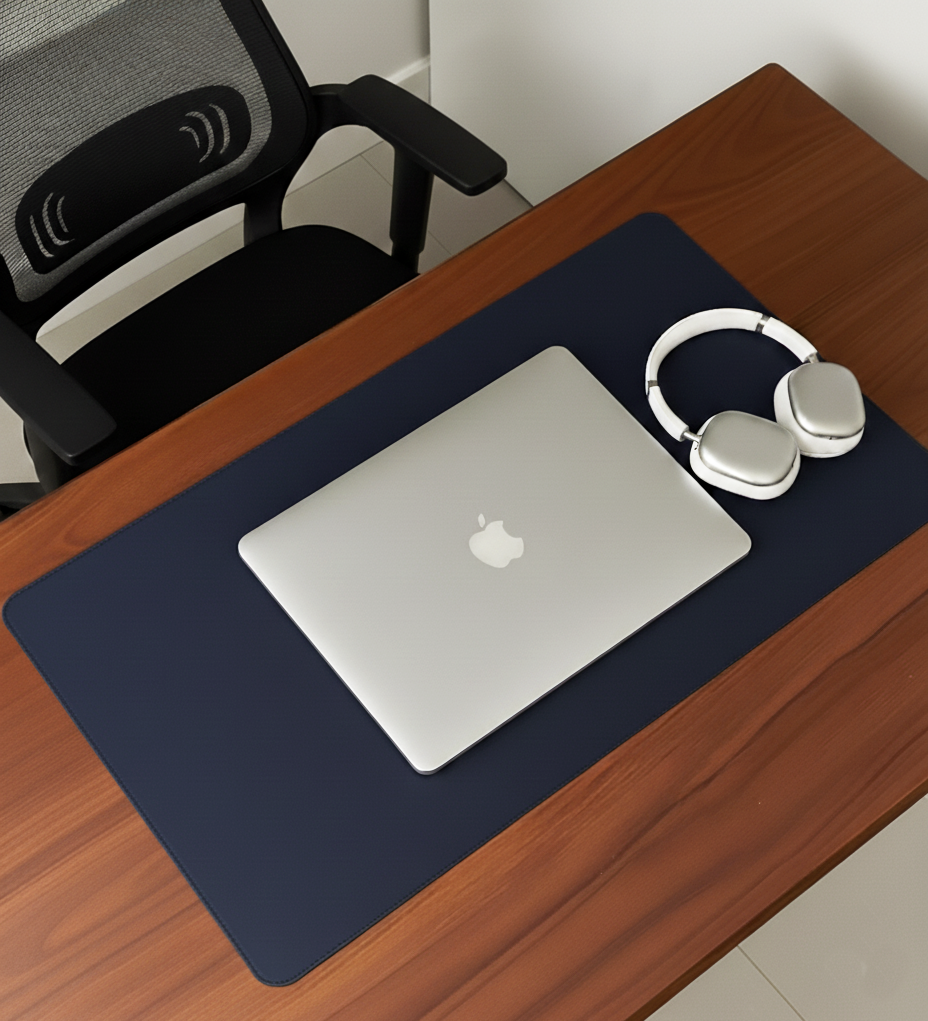 Leather Deskmat Navy